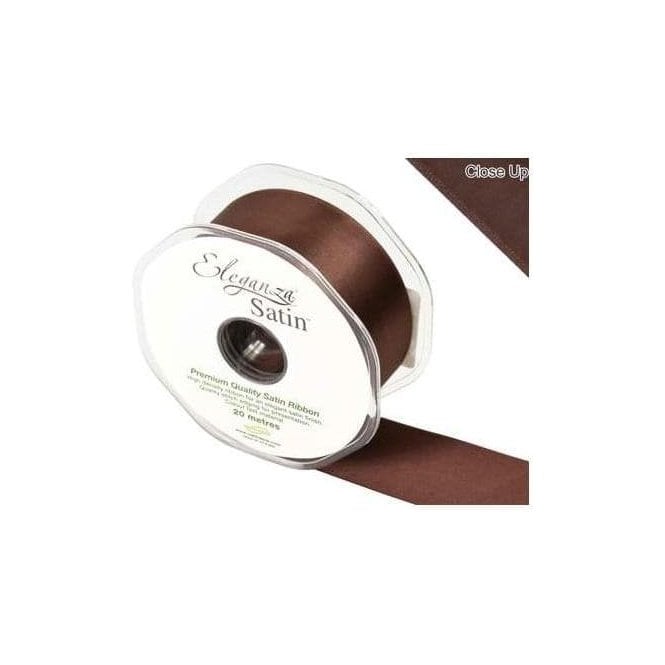 Eleganza Chocolate - Double Faced Satin Ribbon