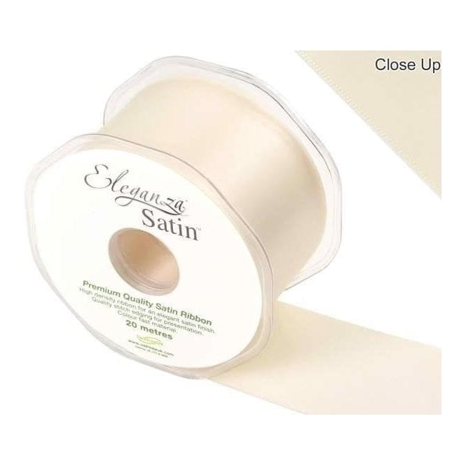 Eleganza Cream - Double Faced Satin Ribbon