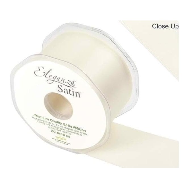 Eleganza Ivory - Double Faced Satin Ribbon
