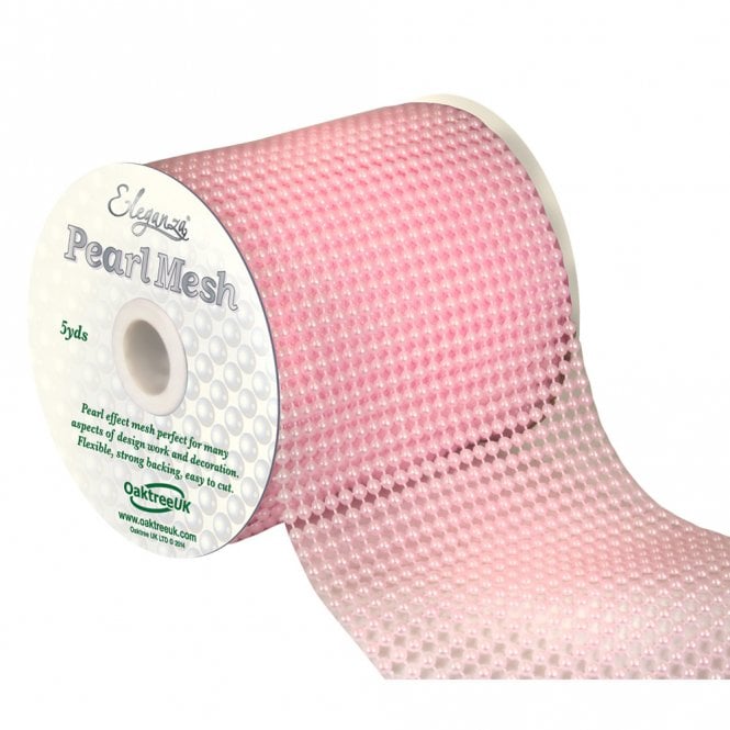 Eleganza Light Pink No.21 Pearl Mesh - 11.5cm x 1 Yard
