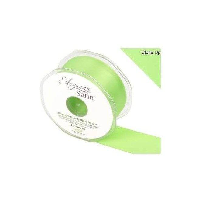 Eleganza Lime Green - Double Faced Satin Ribbon