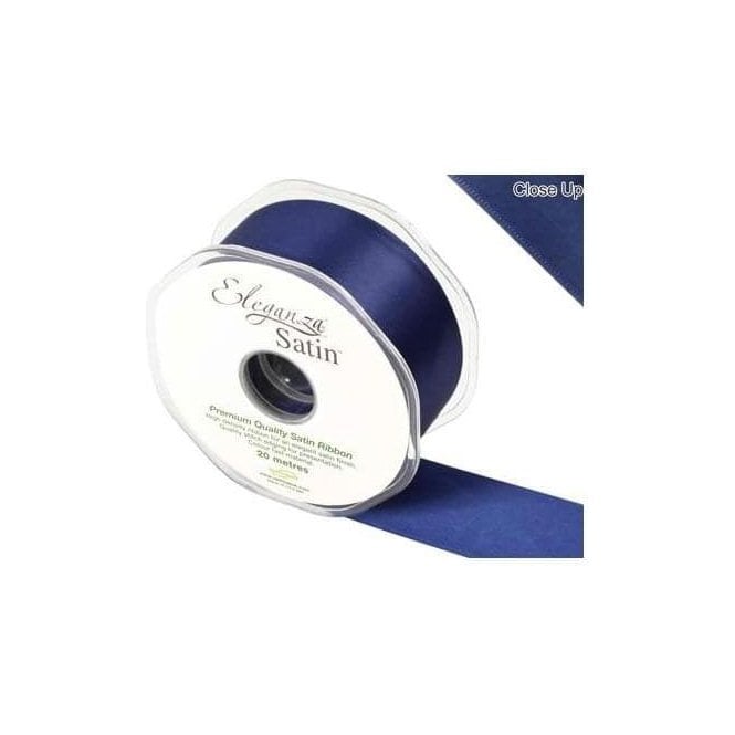 Eleganza Midnight Blue - Double Faced Satin Ribbon