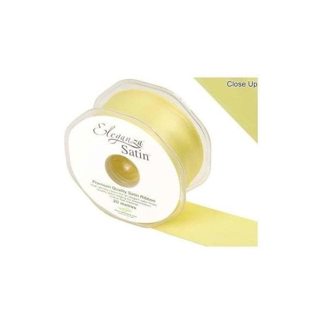 Eleganza Pale Yellow - Double Faced Satin Ribbon