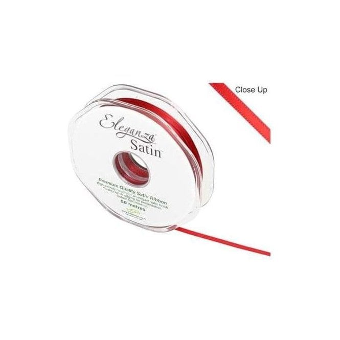 Eleganza Red - Double Faced Satin Ribbon