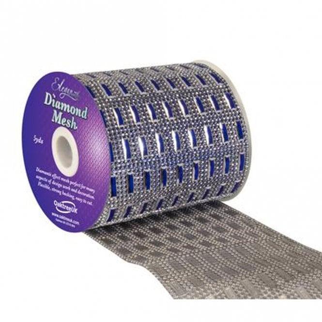 Eleganza Saphire Blue No.72 Diamond Mesh Pattern No.352 - 12cm x 1 Yard