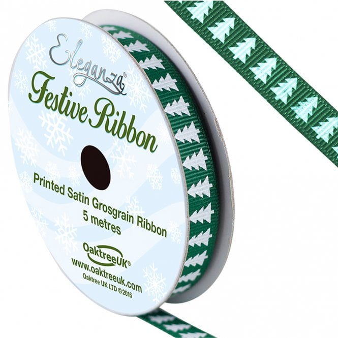 Eleganza Satin Grosgrain - Christmas Tree 10mm x 5m