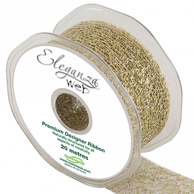 Eleganza Web Ribbon - Metallic Gold No -65
