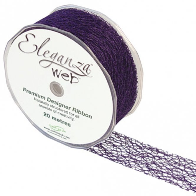 Eleganza Web Ribbon - Purple No - 36 - 38mm x 20M