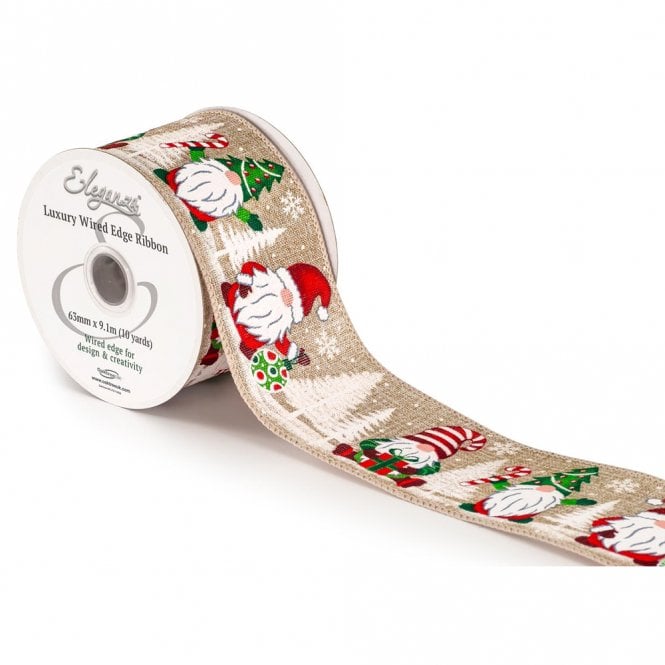 Eleganza Wired Edge Christmas Tree Gonk No.437 63mm x 9.1m