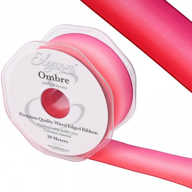 Eleganza Wired Edge Ombre Ribbon 38mm x 20m Tone No.289