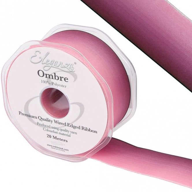 Eleganza Wired Edge Ombre Ribbon 38mm x 20m Tone No.290