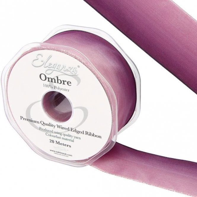 Eleganza Wired Edge Ombre Ribbon 38mm x 20m Tone No.291