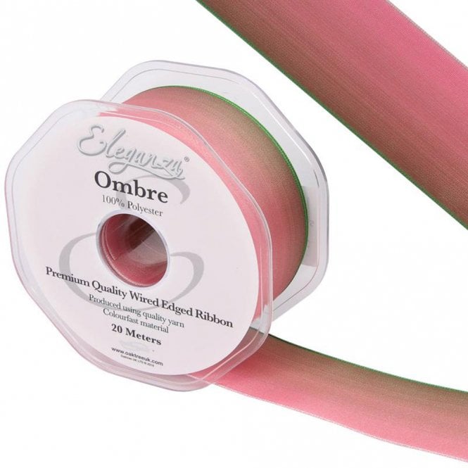 Eleganza Wired Edge Ombre Ribbon 38mm x 20m Tone No.295