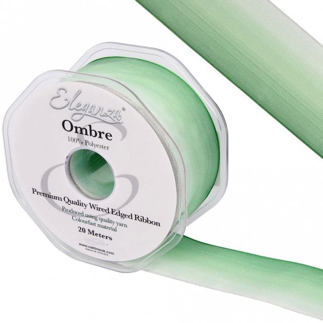 Eleganza Wired Edge Ombre Ribbon 38mm x 20m Tone No.296