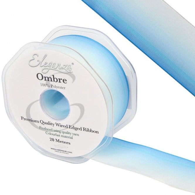 Eleganza Wired Edge Ombre Ribbon 38mm x 20m Tone No.298