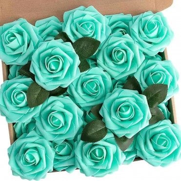 Emerald Premium Artificial Foam Roses - Set of 25