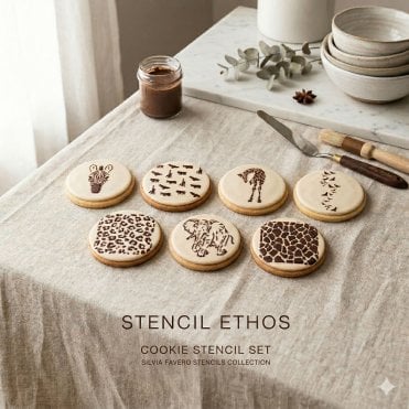 Ethos Modern Cookie Stencil Collection – Set of 7