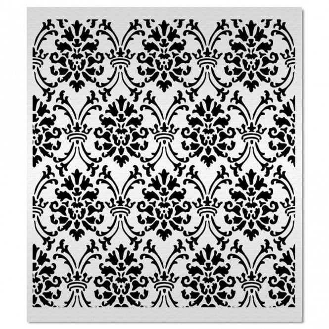 Evil Cake Genius Acrylic Cake Stencil - Alexandria Damask