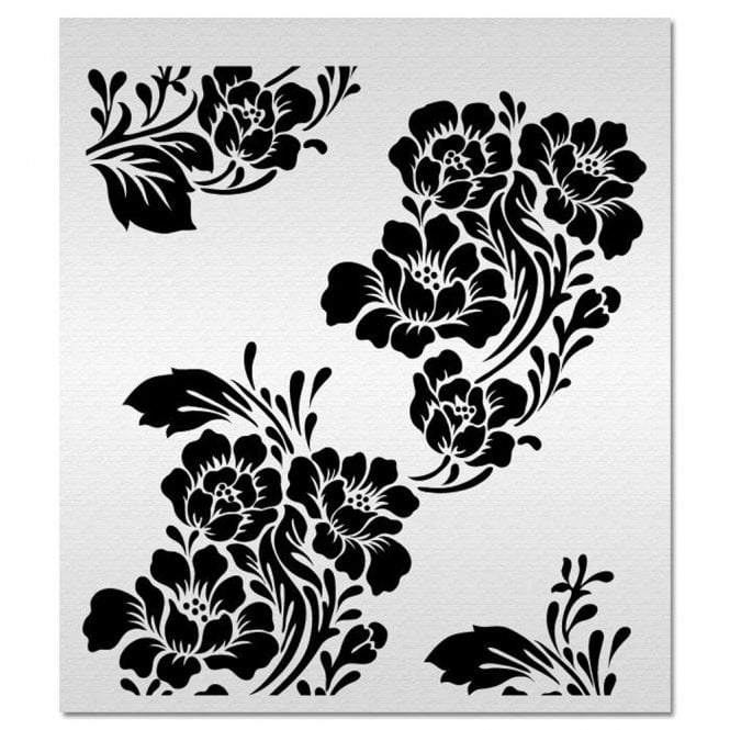 Evil Cake Genius Acrylic Cake Stencil - Rose Lace