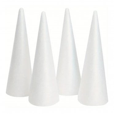 Exquisite White Foam Cones - Pack of 1