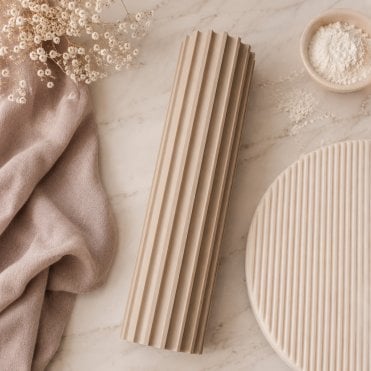 Extra-Large Reeded Rolling Pin 9"