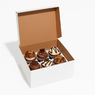 Extra Secure™ Corrugated Cupcake Boxes - 6-Count Capacity (Pack of 10)