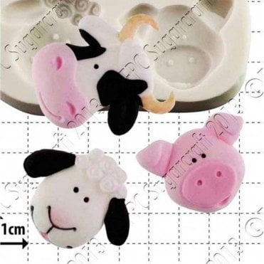 Farm Animals - Cake Decorating Silicone Mould