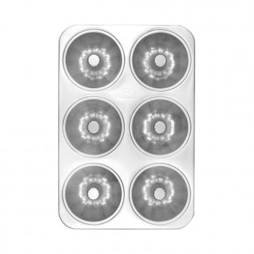 Premium Anodized Aluminum Mini Fluted Cake Baking Pan Mold for 6 Delicious Treats