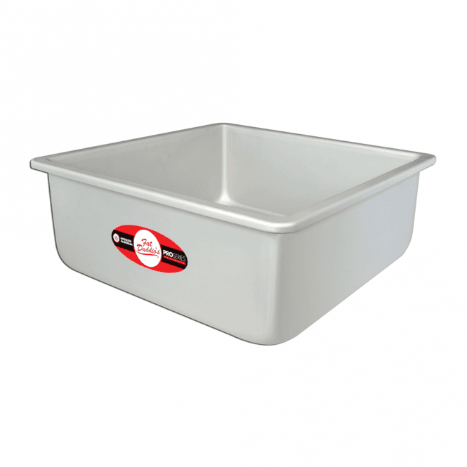 Fat Daddios Premium Square Anodized Cake Tins - 4 Inch Depth for Professional Baking