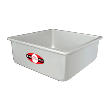 Premium Square Anodized Cake Tins - 4 Inch Depth for Professional Baking