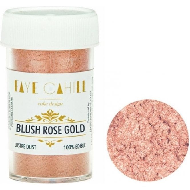 Faye Cahill Blush Rose Gold 50g BULK POT Luxury 100% Edible Lustre Dust Food Icing Colour - Best Before: 28/09/2030