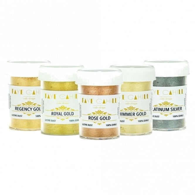 Faye Cahill Edible Lustre Dusting Metallic Food Colours 20ml - Best Before: 28/09/2030