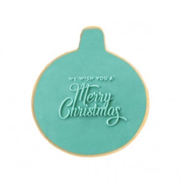 Festive We Wish You a Merry Christmas - Embosser Stamp
