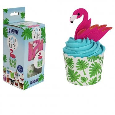 Flamingo Cup Cake Decorating Kit - Pack Of 6