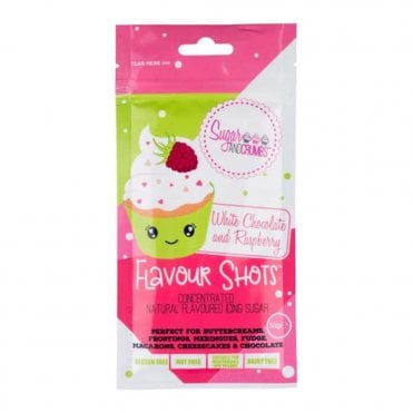 Flavour Shots! - Concentrated Icing Sugar - White Chocolate & Raspberry 50g