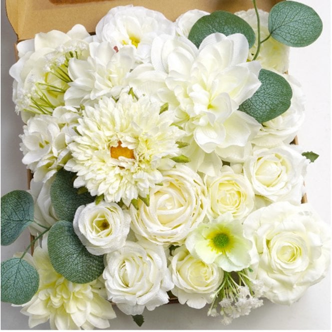 Fleur Maison Whispers of White DIY Faux Flower Box Set