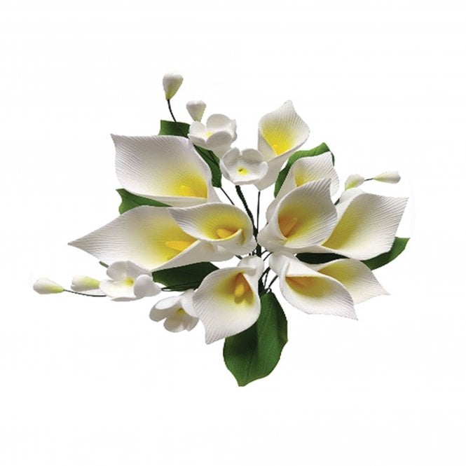 Fleur Maison Delicate Edible Sugar Flowers: White Whisper Calla Lily Spray