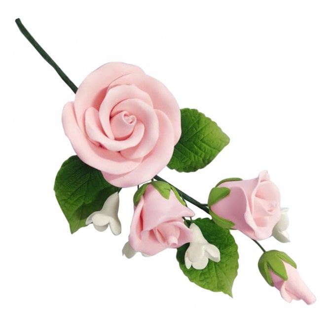 Fleur Maison Enchanting Pink Rose & Stephanotis Sugar Flowers - Medium Size