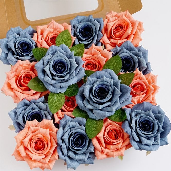 Fleur Maison Mix Meat Powder and Blue - DIY Faux Flower Box Set