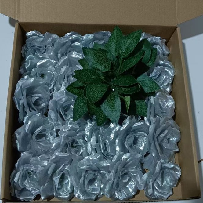 Fleur Maison Silver Premium Artificial Foam Roses - Set of 25