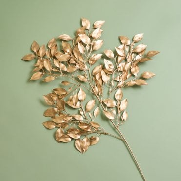 Vintage Gold Banyan Leaf