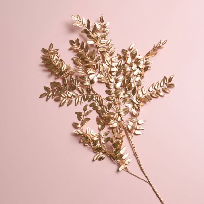 Fleur Maison Vintage Gold Locust Tree Leaf
