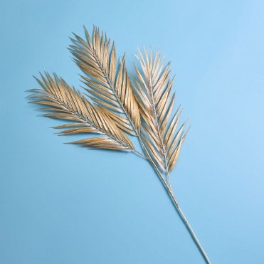 Vintage Gold Tropical Large Leaf
