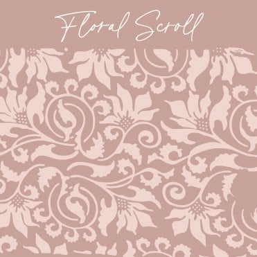 Floral Scroll Embossing Parchment Sheets - Pack of 6