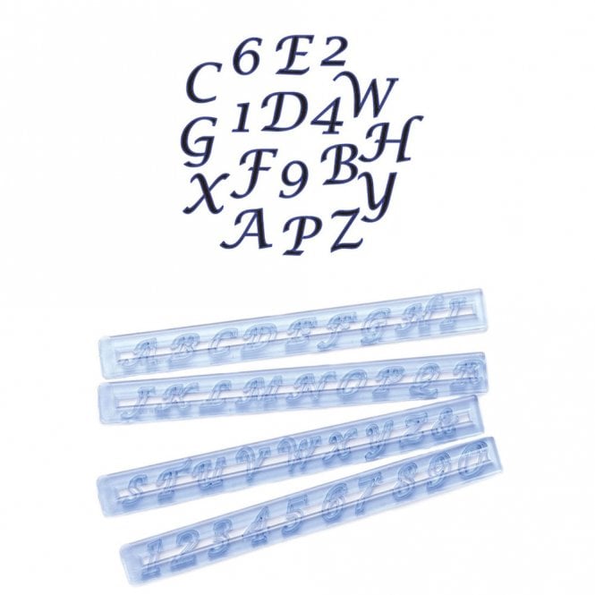 FMM Sugarcraft Alphabet & Number Set Script Case