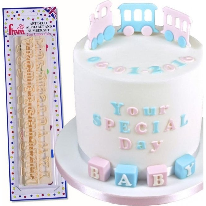 FMM Sugarcraft Art Deco - Upper Case Alphabet and Number Set
