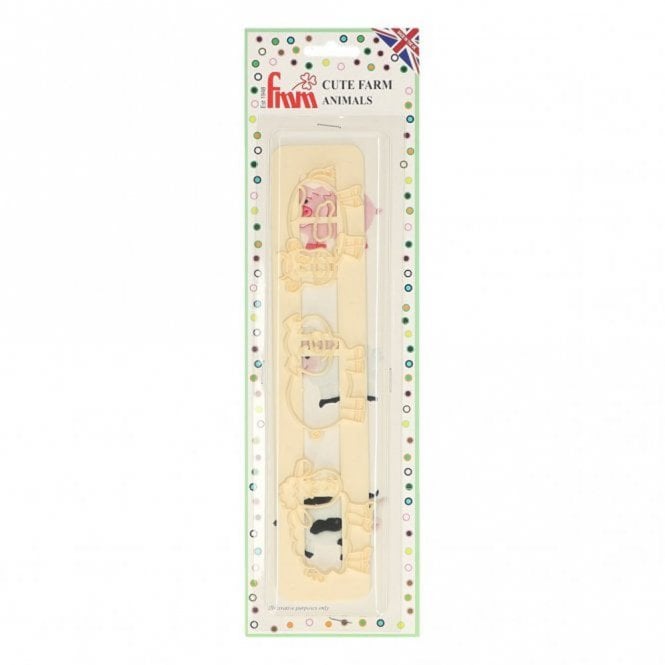 FMM Sugarcraft Cute Farm Animals Tappit Cutter Set - FMM