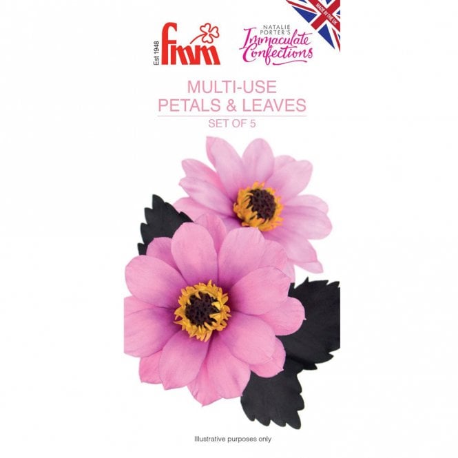 FMM Sugarcraft Multi-use Petals & Leaves cutter- set of 5