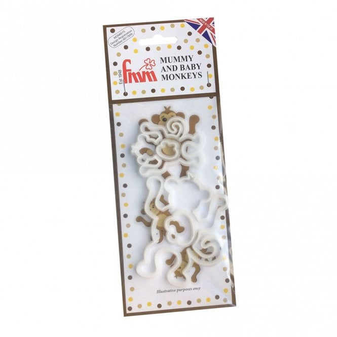 FMM Sugarcraft Mummy & Baby Monkeys Cutter Set