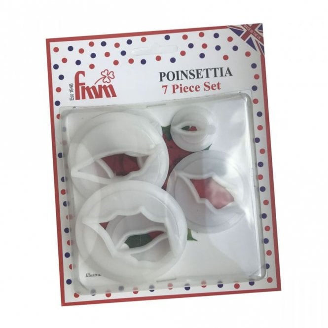 FMM Sugarcraft Poinsettia Cutter Set of 7